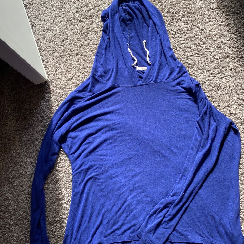 Royal blue flowy hoodie